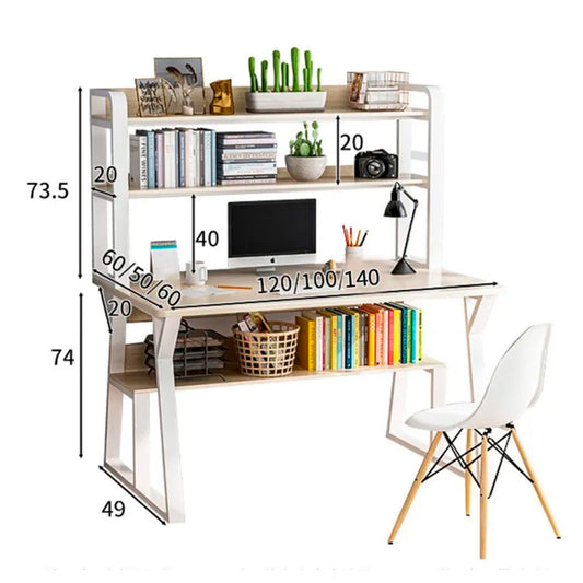 Escritorio Moderno Con Repisas 147x120x60x72