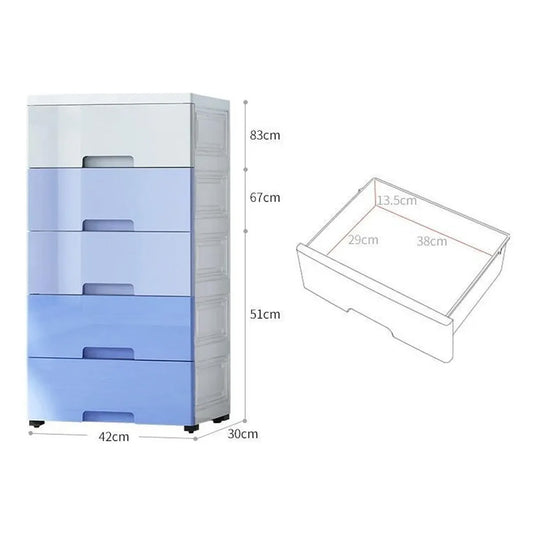 Cajones De 5 Pisos Cocina, Baño, Closet Con Ruedas Y Llave