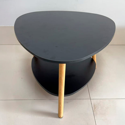 Mesa lateral auxiliar doble nivel negra60*60*42cm Chic Home