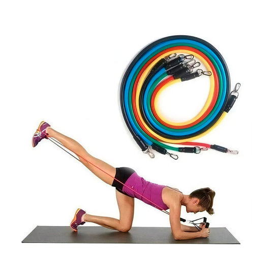 Set Bandas Elásticas De Resistencia 11 Piezas Latex Fitness