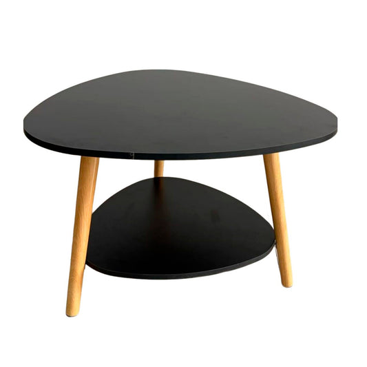 Mesa lateral auxiliar doble nivel negra60*60*42cm Chic Home