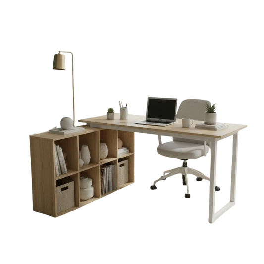 Escritorio en L con organizador 140x120x75cm Chic Home