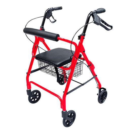 Andador Adulto Ortopédico Plegable C/ruedas Frenos Asiento