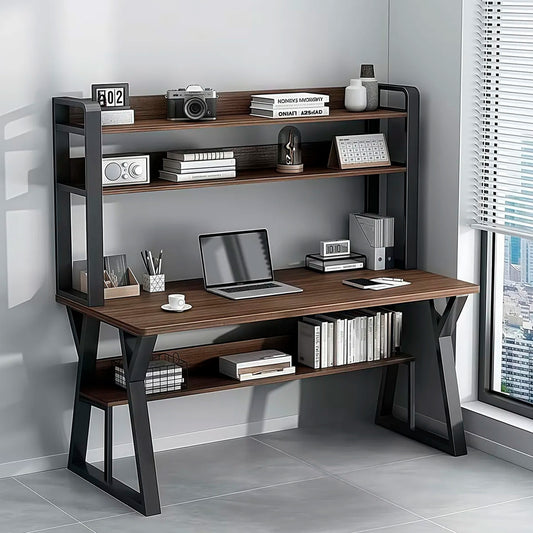 Escritorio Moderno Con Repisas 147x120x60x72