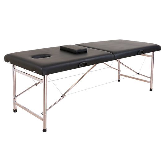 Camilla Para Masajes De 2 Cuerpos Portátil Negra