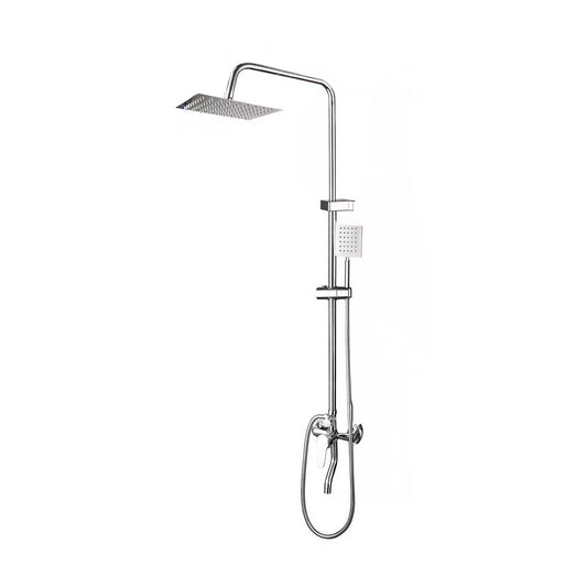 Columna Ducha Tina Llave Monomando 2 en 1 Moderna Cuadrada