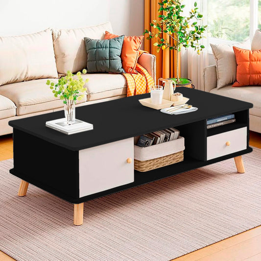 Mesa De Centro 120x48x46cm con 2 cajones Chic Home