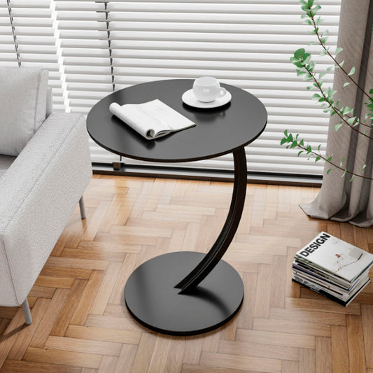 Mesa Redonda Living Lateral, Mesa Auxiliar diseño mármol Chic Home