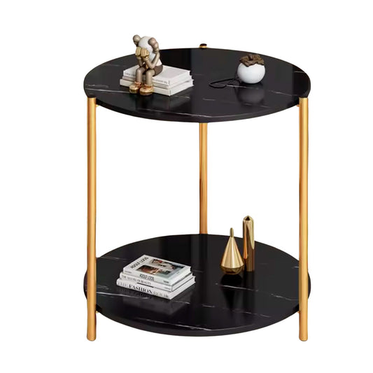 Mesa Lateral redonda diseño mármol 40cm Chic Home