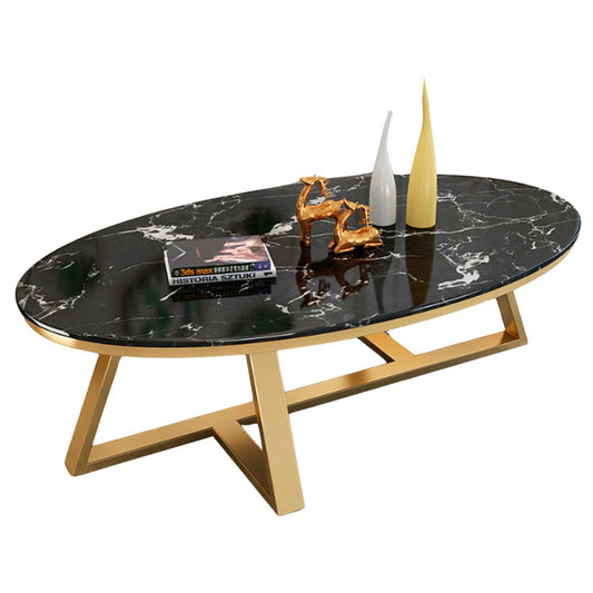 Mesa de centro ovalada diseño marmol 120*60*45cm Chic Home