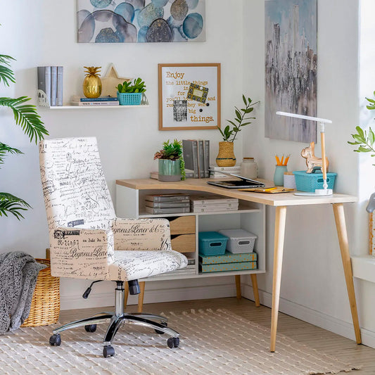 Escritorio en L cajones 145x81x75.8cm Chic Home