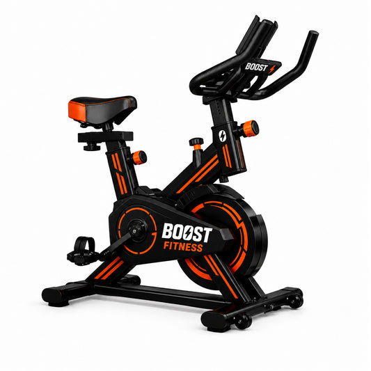 Bicicleta Spinning Estática Con Monitor Ejercicio Profesional Boost Fitness