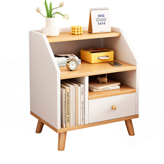 Velador 2 niveles 1 cajon 40x30x53cm Chic Home