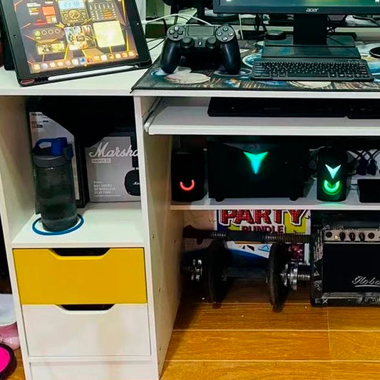 Escritorio de Estudio Juvenil Con Librero