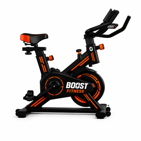 Bicicleta Spinning Estática Con Monitor Ejercicio Profesional Boost Fitness