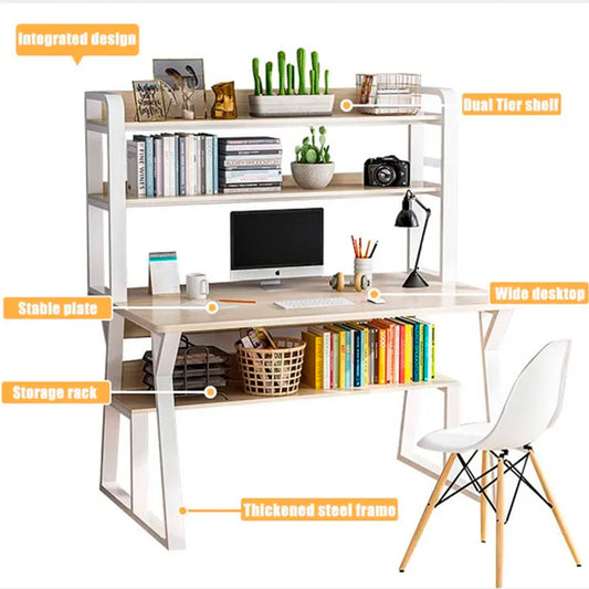 Escritorio Moderno Con Repisas 147x120x60x72