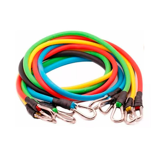 Set Bandas Elásticas De Resistencia 11 Piezas Latex Fitness