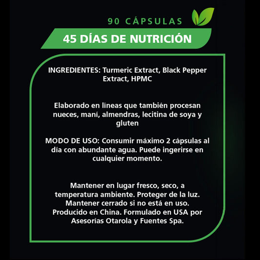 Cúrcuma Pimienta Negra Be Healthy 90 Cápsulas