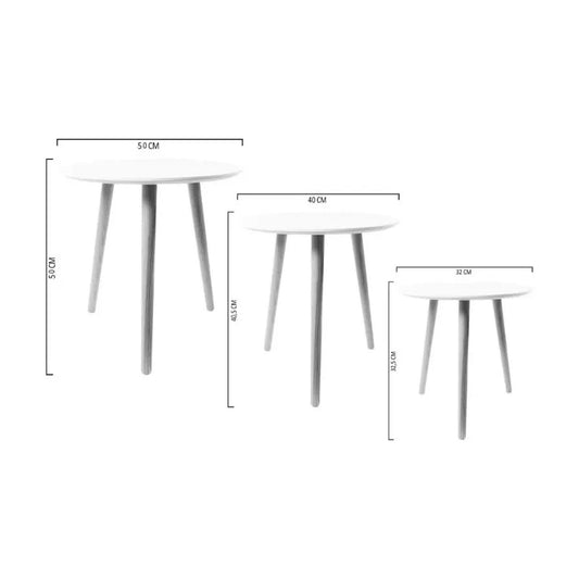 Juego de mesas de centro 50+40+32 cm Chic Home