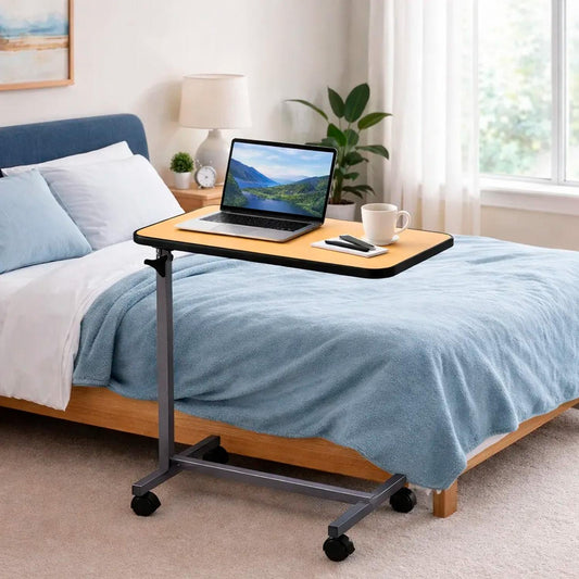 Mesa Auxiliar Con Ruedas Para Cama Clínica