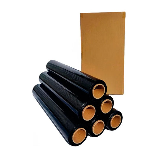 Alusa Film Stretch Embalaje Negro 6 Rollos / 300 Metros