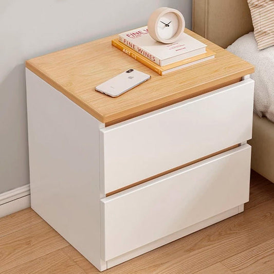 Velador con dos cajones 40x30x41cm Chic Home