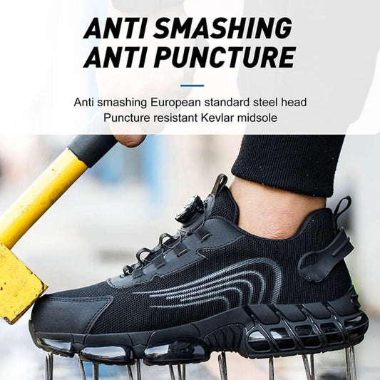 Hombre Mujer Zapatos Trabajo Tenis De Seguridad Industrial