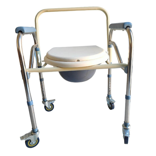 Baño Wc Inodoro Portátil Con Ruedas Silla Plegable