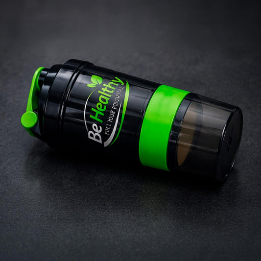 Vaso Shaker de Proteína 3 en 1 de 550 ml con Compartimientos Be Healthy