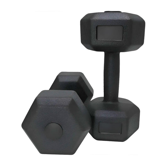 Par Mancuernas Hexagonales Caucho 5 Kg Boost Fitness