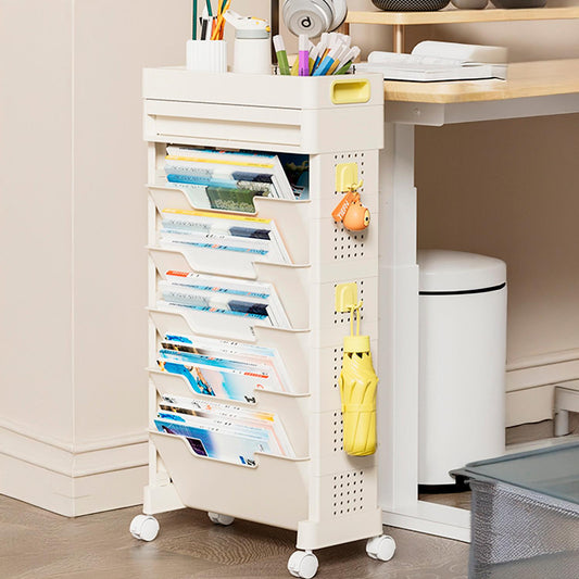 Librero estante infantil 5 niveles Blanco 78.5*14.5*40cm Chic Home