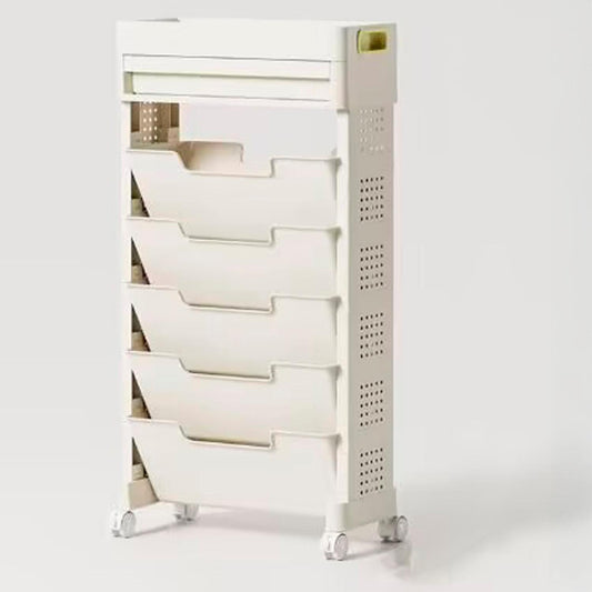 Librero estante infantil 5 niveles Blanco 78.5*14.5*40cm Chic Home