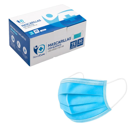 Mascarilla 3 pliegues grado Médico x 50 unidades