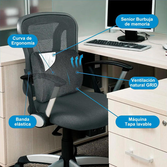 Cojin Soporte Espalda Corrector Lumbar