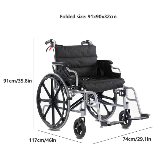 Silla De Ruedas Bariátrica 55 Cm Reforzada