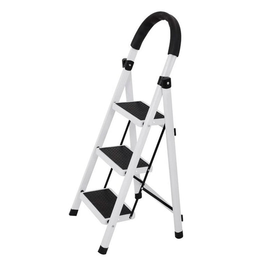 Escalera 3 Peldaños Plegable Metálica Antideslizante
