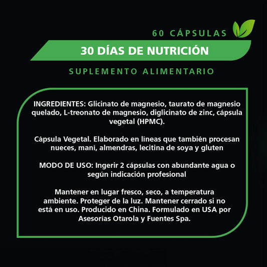 Triple Magnesio + Zinc 60 Cápsulas Be Healthy