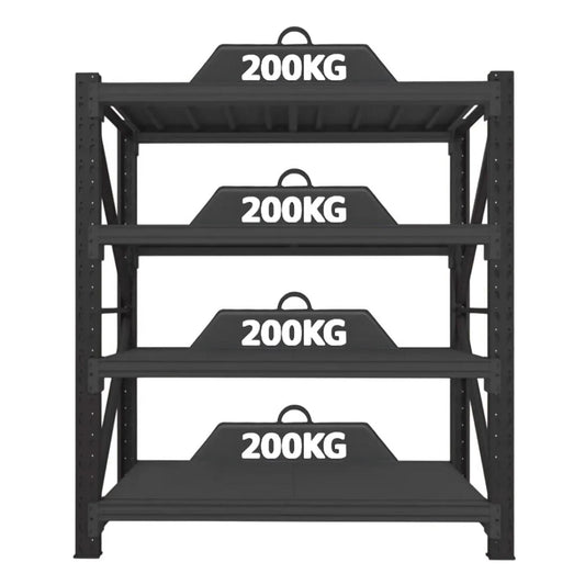 Estante Metálico Rack 200x200x60 Negro 800kg