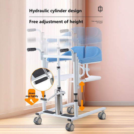 Silla de Baño y Traslado Multifuncional con Pedal