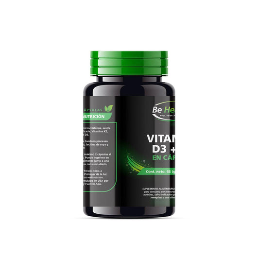Vitamina D3 K2 Be Healthy 120 Cápsulas