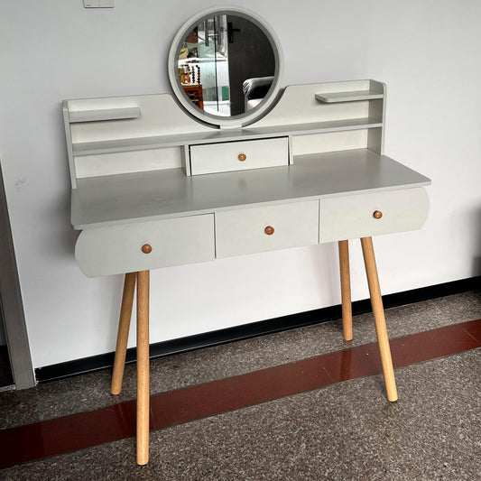 Tocador con espejo Y Luz 4 Cajones 100cm Chic Home