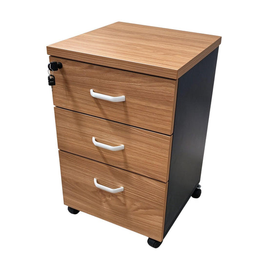 Gabinete Oficina 3 Cajones Con Ruedas y Llave Chic Home