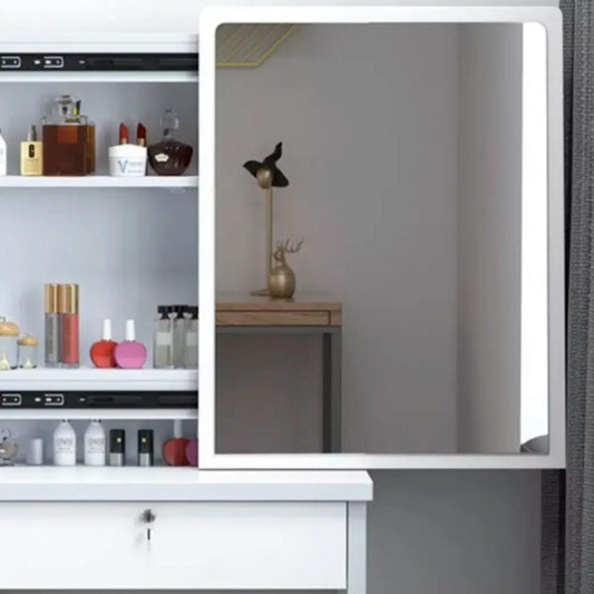 Tocador moderno 80*40*130cm con luces blanco Chic Home