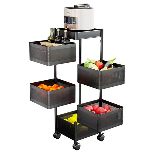 Carro Organizador con Ruedas Multiuso 5 niveles Rectangular