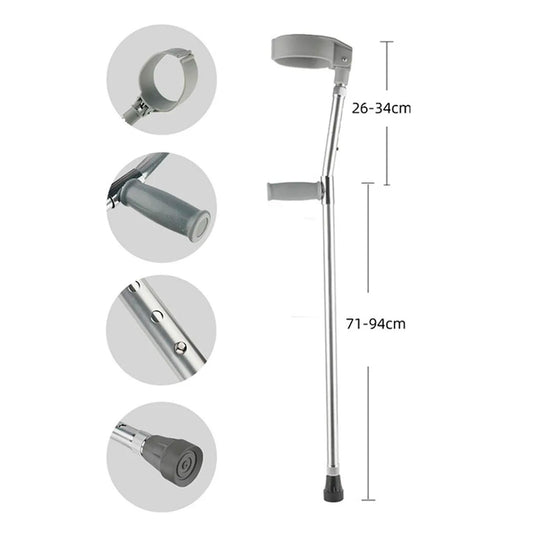 Bastón Canadiense Codera Móvil Ajustable Extensible Aluminio