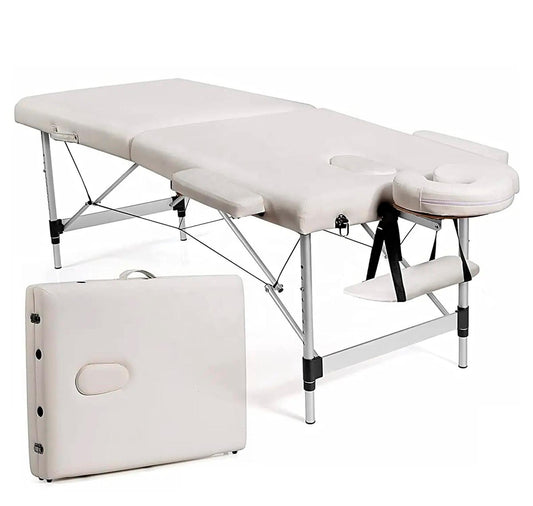 Camilla para masajes 2 cuerpos aluminio + cabecera