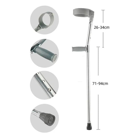 Pack 2 Bastones Canadiense Codera Móvil Ajustable Extensible Aluminio