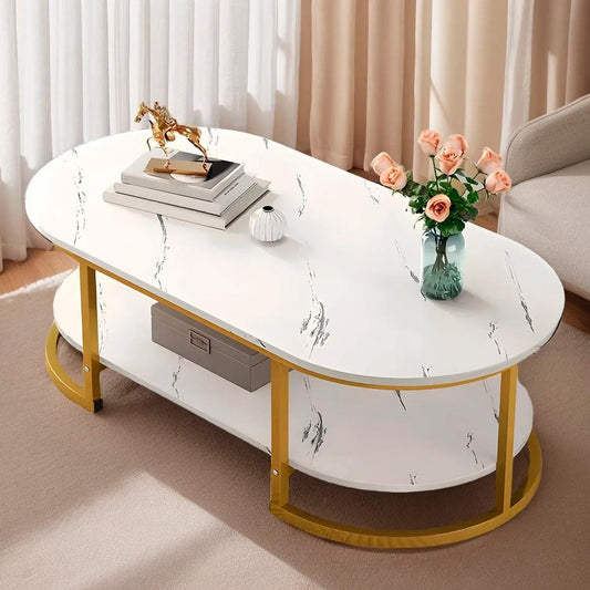 Mesa de centro diseño mármol 120*60*45cm Chic Home