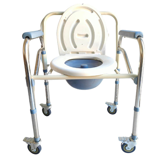Baño Wc Inodoro Portátil Con Ruedas Silla Plegable