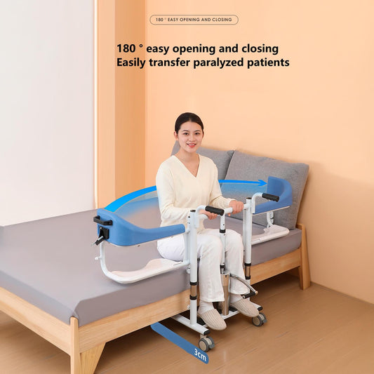 Silla de Baño y Traslado Multifuncional con Pedal